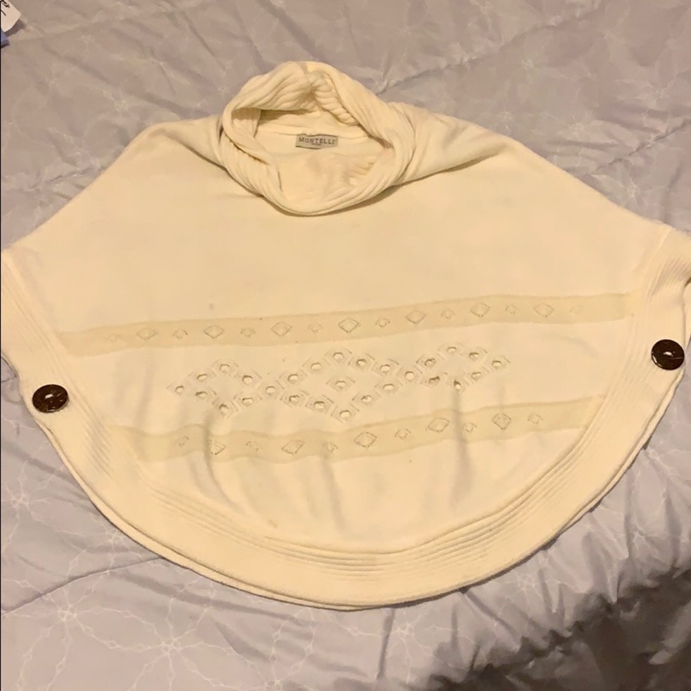 Cream Poncho